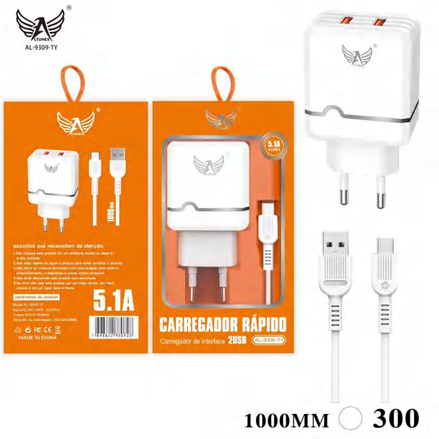 CARREGADOR TYPE-C (AL-9309-TY)_300