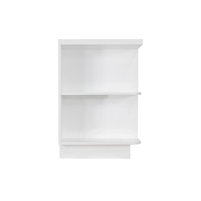Thumbnail: Side view of White Shaker lower open shelf kitchen cabinet by DIYLuxury