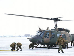 青森地震　延べ23機で情報収集　基地に避難受け入れ、患者輸送も