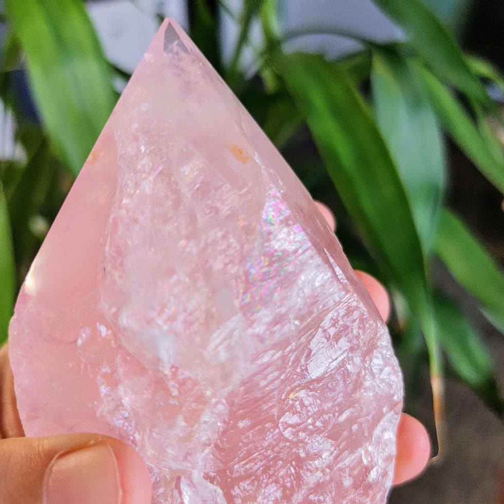 Thumbnail: Rose Quartz 1/2 Polished
