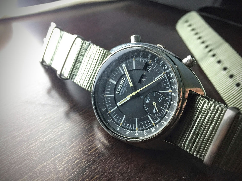 1972 Seiko 6139-7030 Mini Jumbo Black