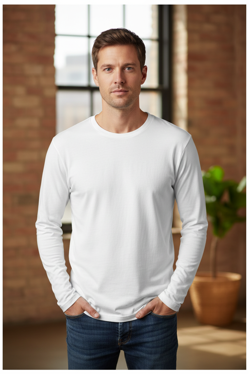 Unisex Fitted Long Sleeve Tee