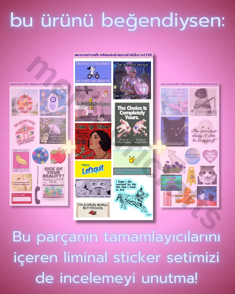 Küçük resim: Liminal Estetik Sticker (10+ adet Yüksek Kaliteli) - Defter Ajanda, Laptop için