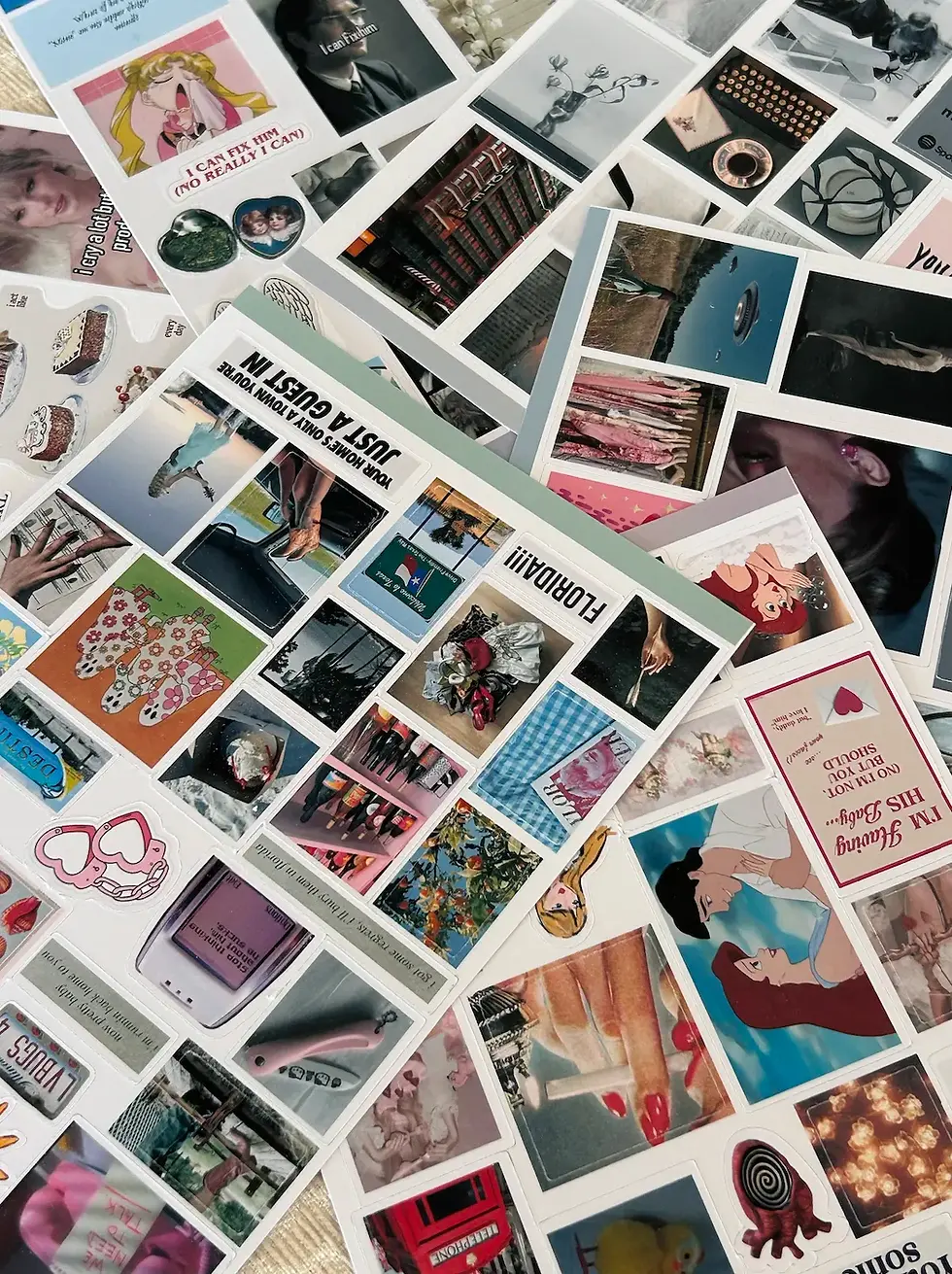 Küçük resim: Taylor Swift 6'lı Sticker Seti (140+ adet / 6 adet A5) TPPD Aesthetic