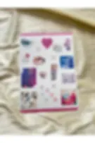Coquette Sticker Parlak (1 sayfa-22 adet) Hyperpop Taylor Swift estetiğinde