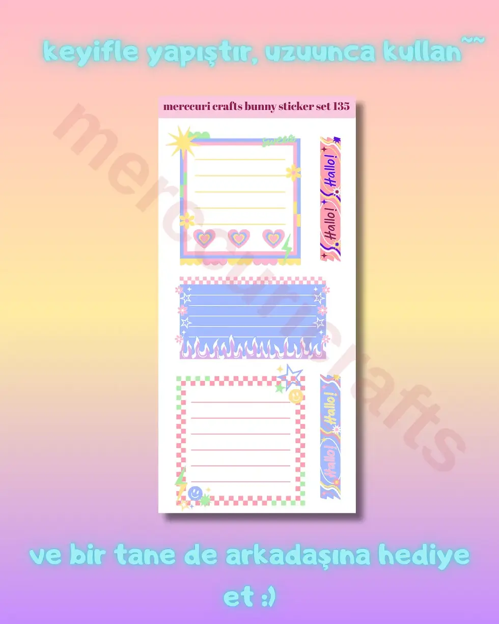 Küçük resim: 3'lü Sticker Seti (21 adet) Yapılacaklar Listesi Temalı - Planner, Ajanda