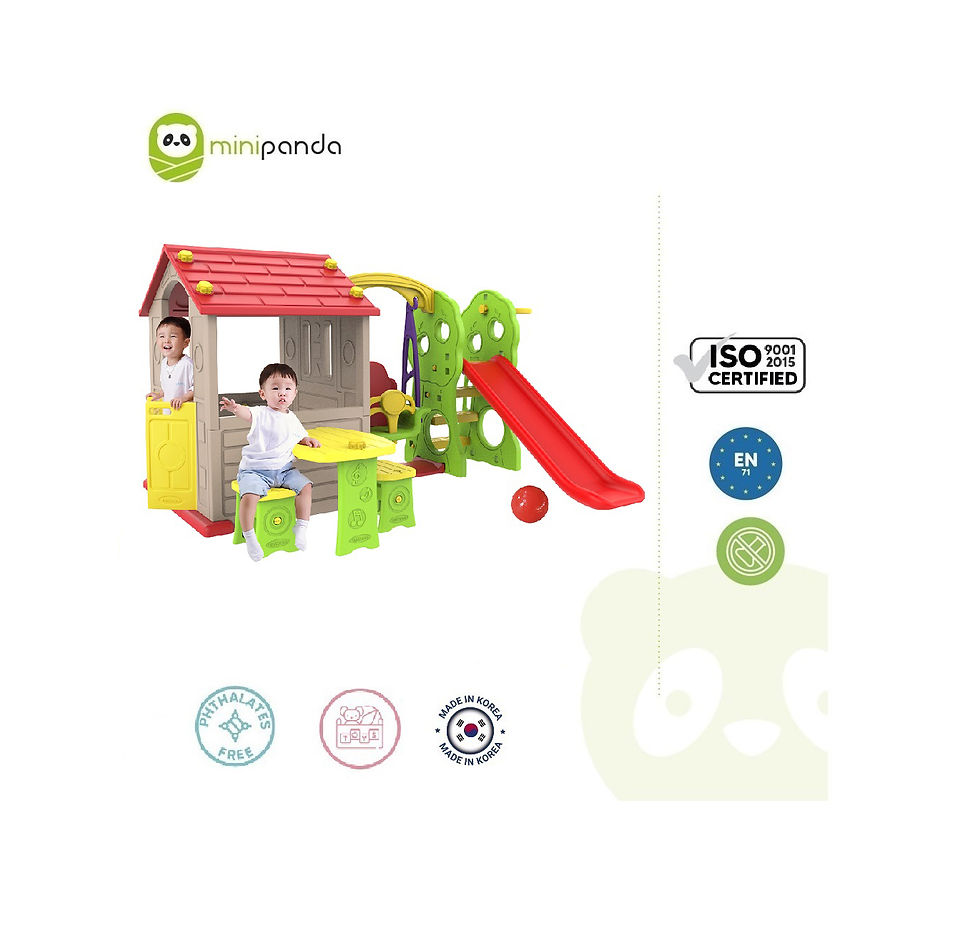 Thumbnail: Tomo Swing House w/ Slide & Basketball 12m+, Multicolored