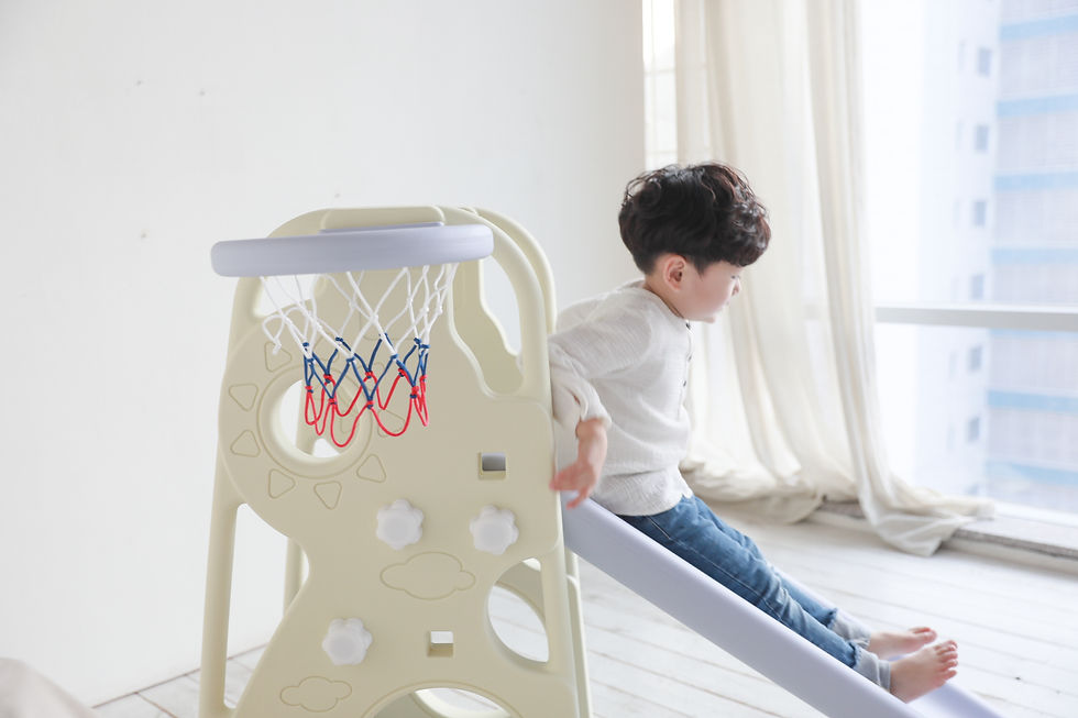 Thumbnail: Sunny Jumbo Slide w/ Basketball Hoops 12m-36m, Multicolored