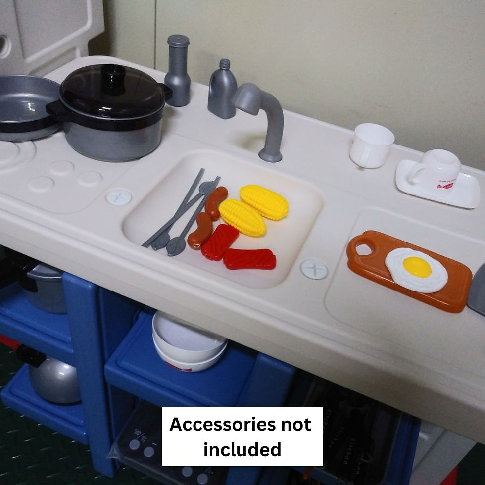 Thumbnail: Mini Panda - Tomo Playhouse With Sink, Table And Chair 3y+, Multicolored.