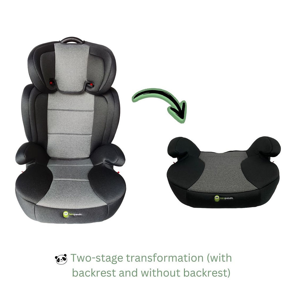 Thumbnail: Mini Panda Carson 2-in-1 Booster Seat 3-12y, Onyx