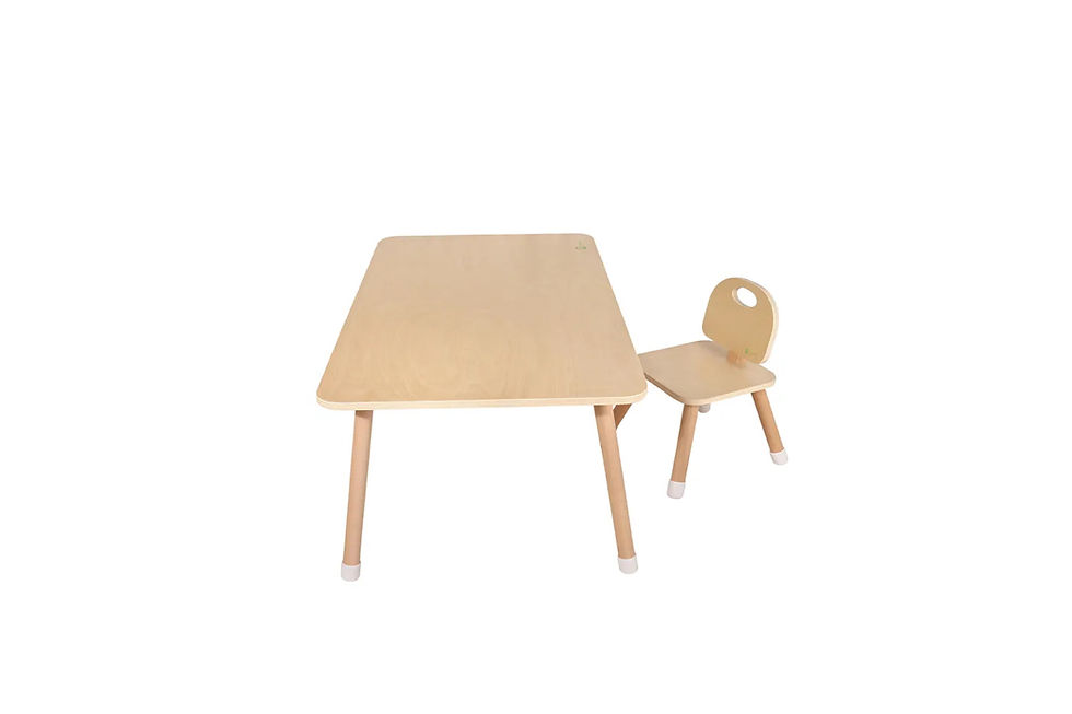 Mini Panda - Timbertrove Study Table & Chair 2 years +, Earth Essence