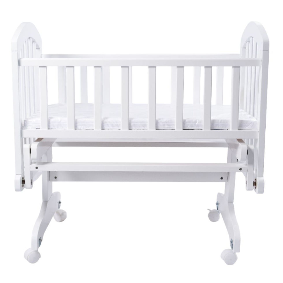 Thumbnail: Mini Panda Wooden Lullaby Bed 0-6 months, White