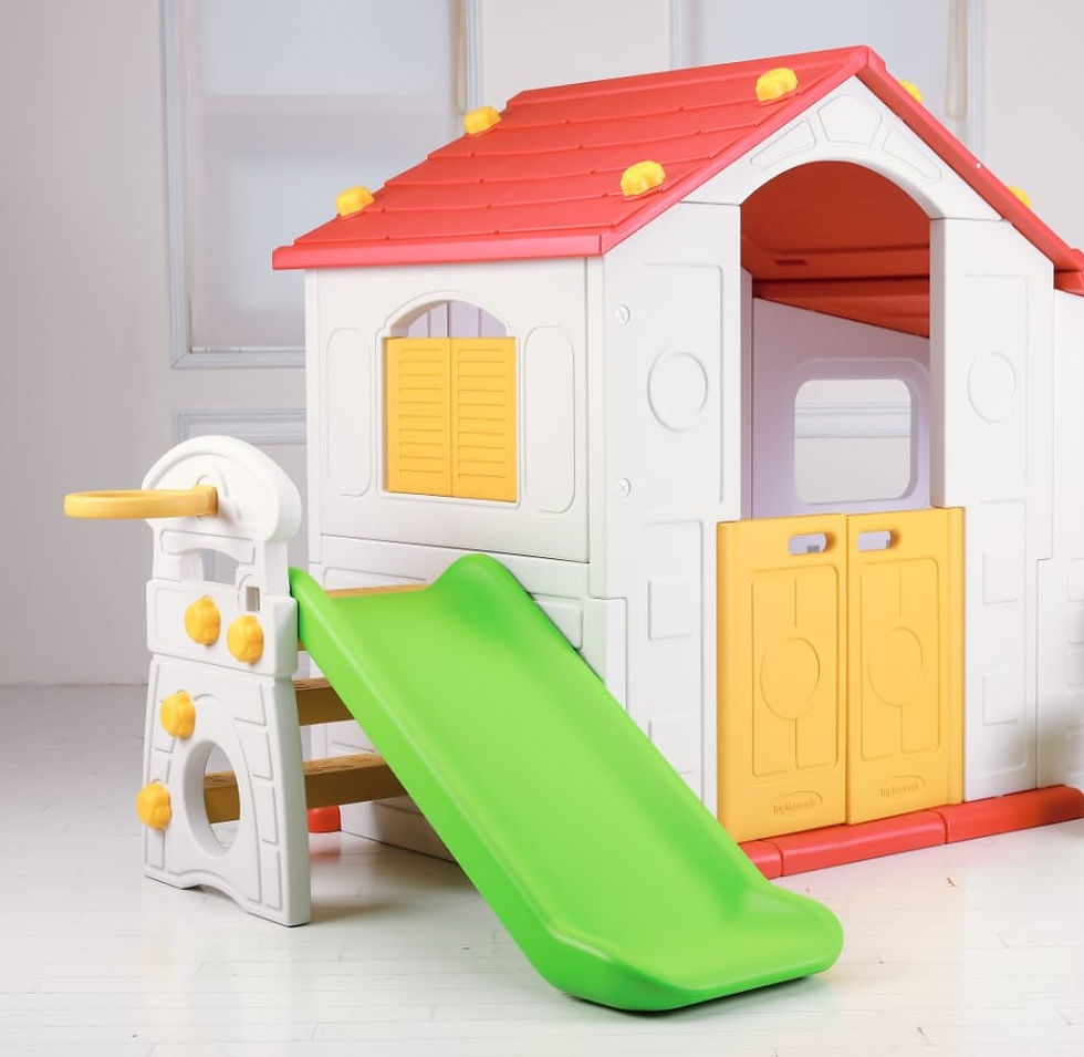 Thumbnail: Tomo Big Playhouse with Slide 1y+, Multicolored