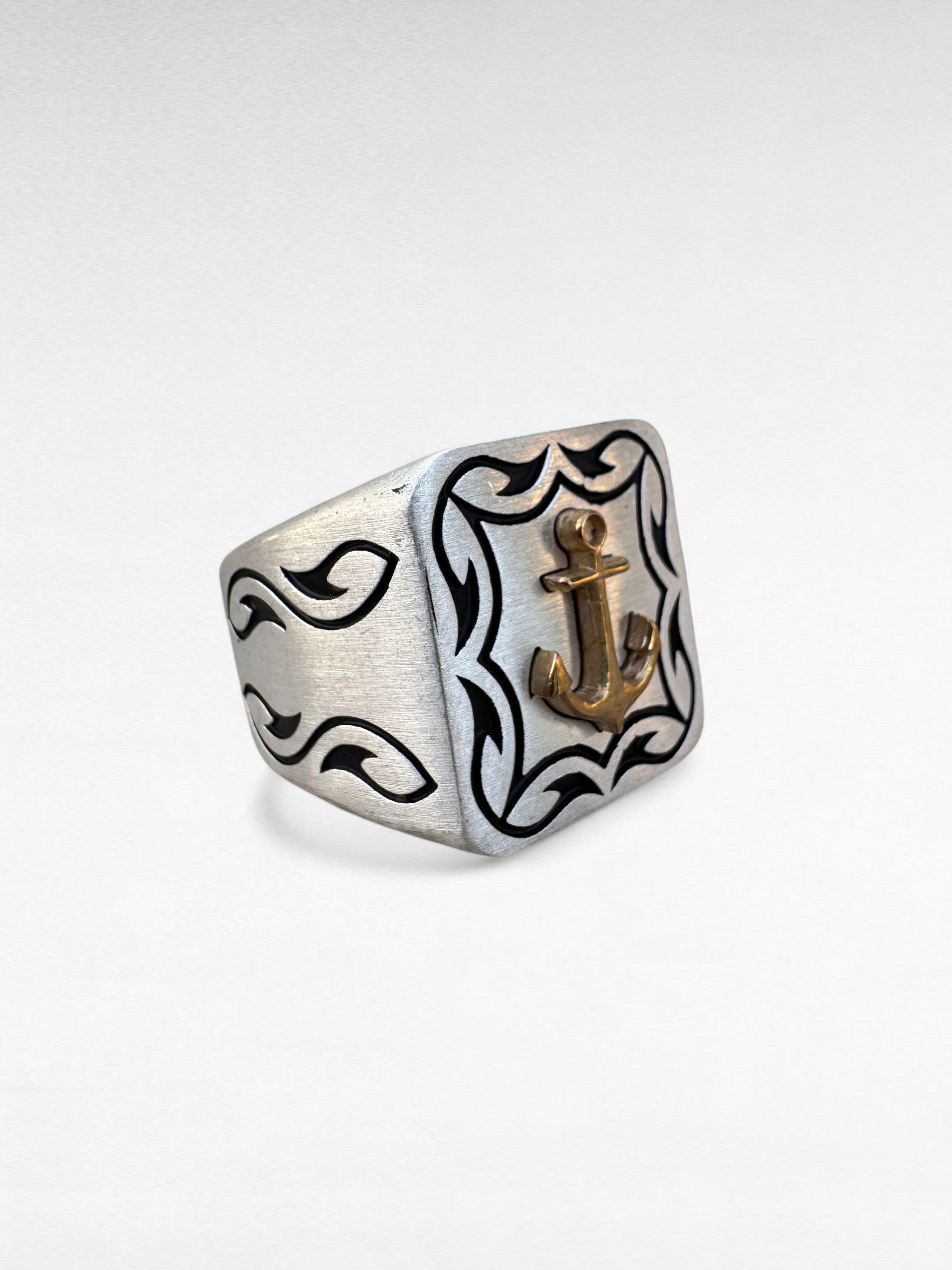 Anchor Ring with Rhodiu