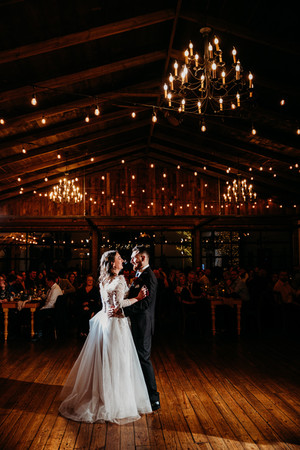 bride and groom's first dance at Wester's
