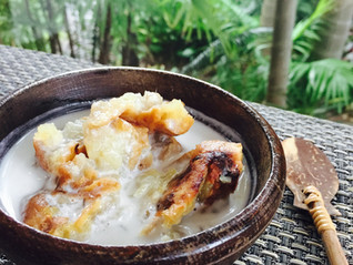 Sweet potato and coconut milk porridge