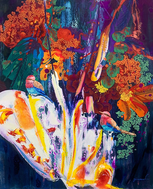 안진의(ahn jinee), 꽃의 시간, 2020, 캔버스에 석채 혼합재료, 72.2 x 60.6cm.jpeg