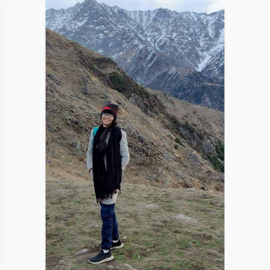 At top of the Triund Mountain.