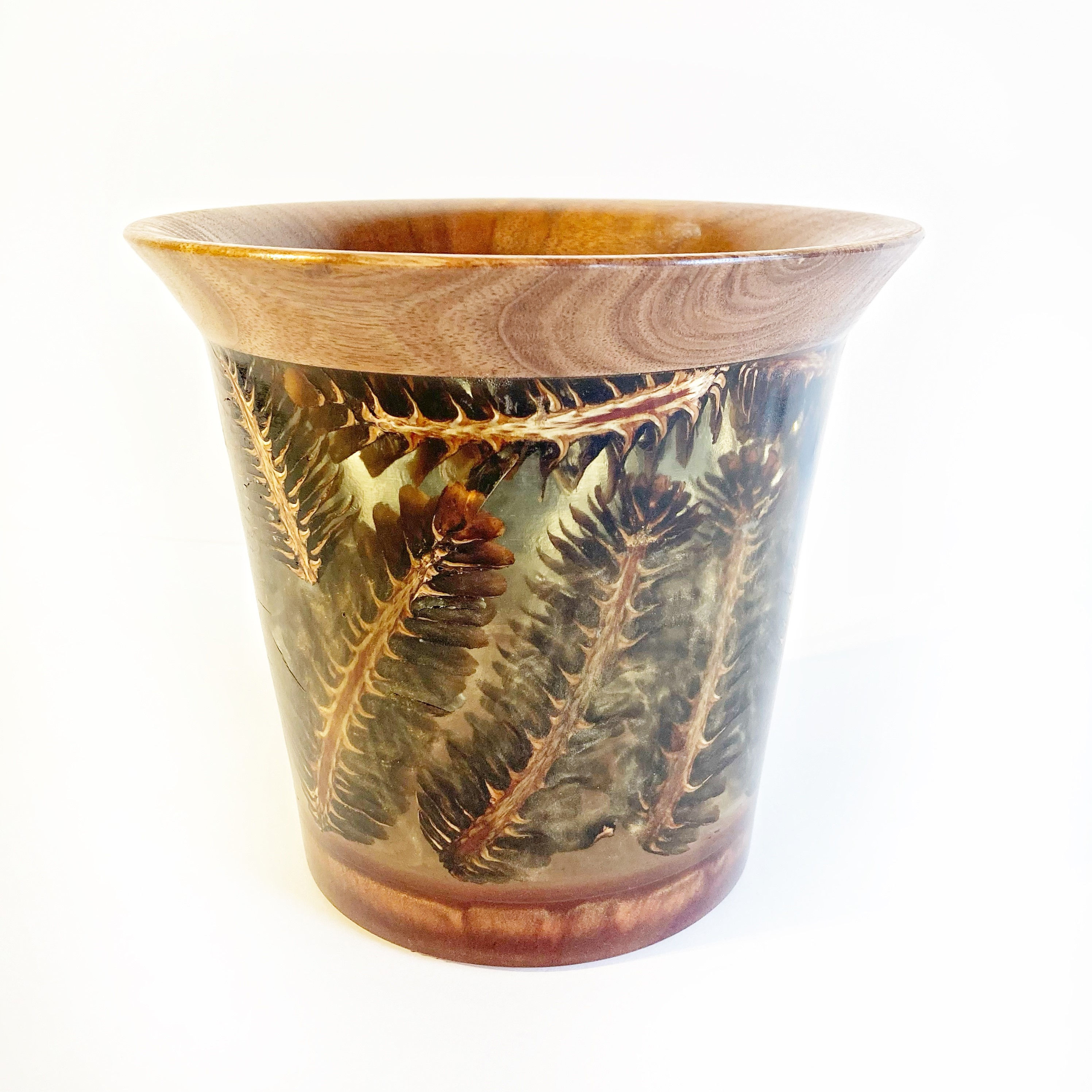 Pinecone & Resin Vase, 6" x 7"