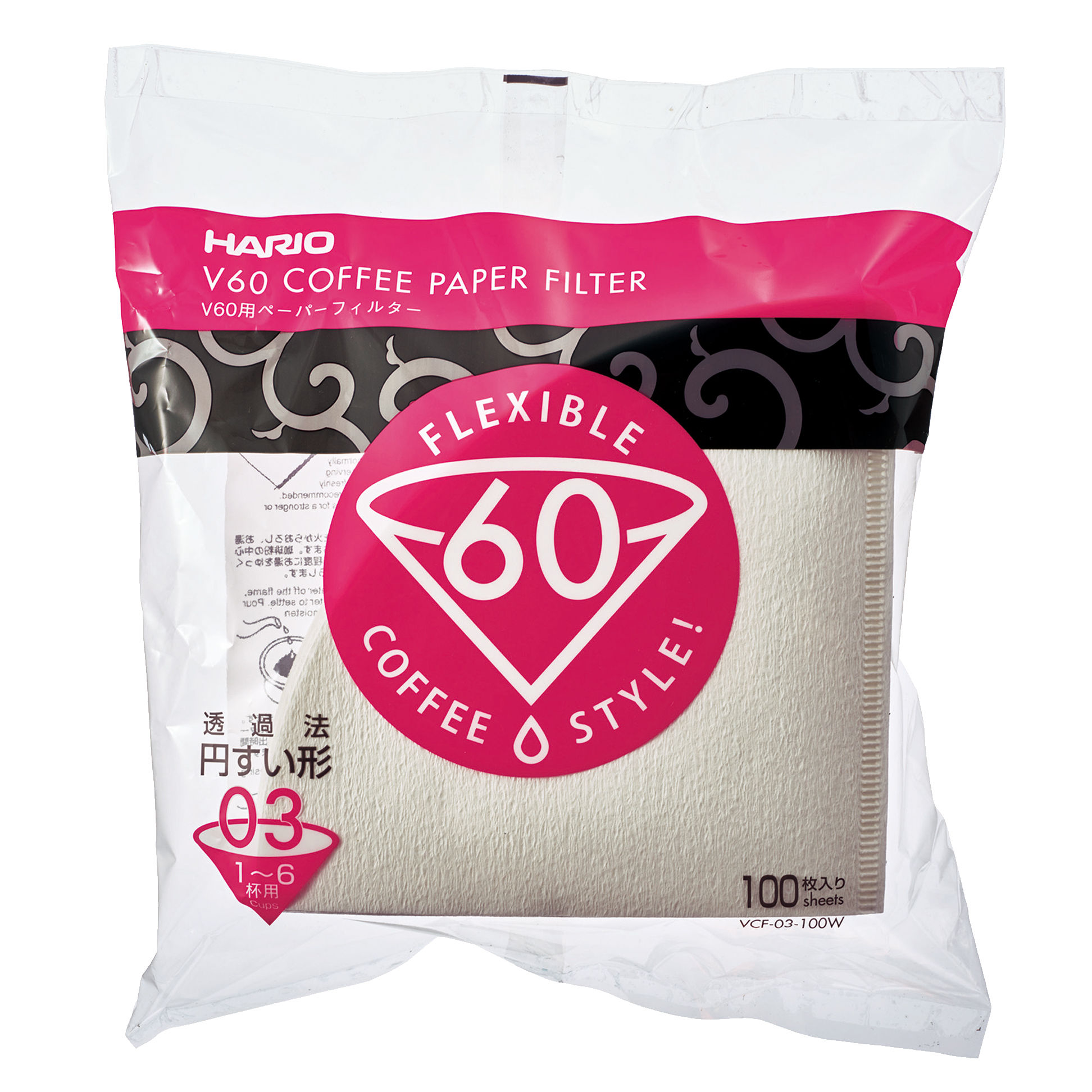 Hario V60 Paper Filter White 03 - 100 PCS
