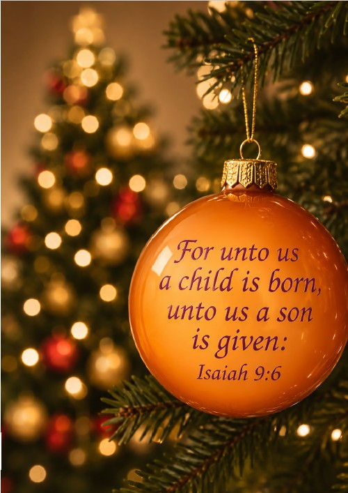 Christmas Card 2026 - For Unto Us a Child Is Born