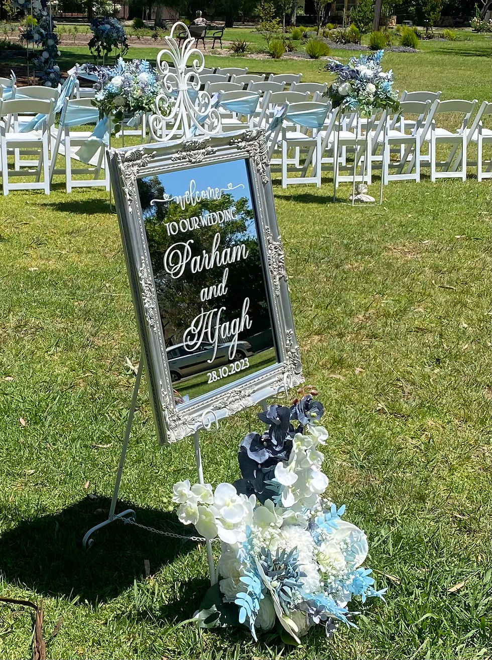 Silver ornate mirror