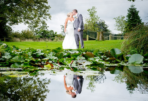 PARLEY MANOR,bride and groom kiss