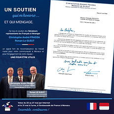 SOUTIEN DES SENATEURS FRASSA LE GLEUT