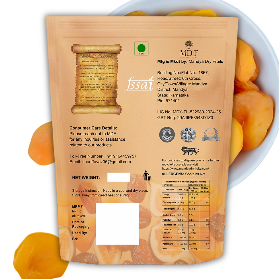 Thumbnail: Apricot Dried (Imported Pack) | 250g, 500g, 1 Kg | Premium Product by MDF