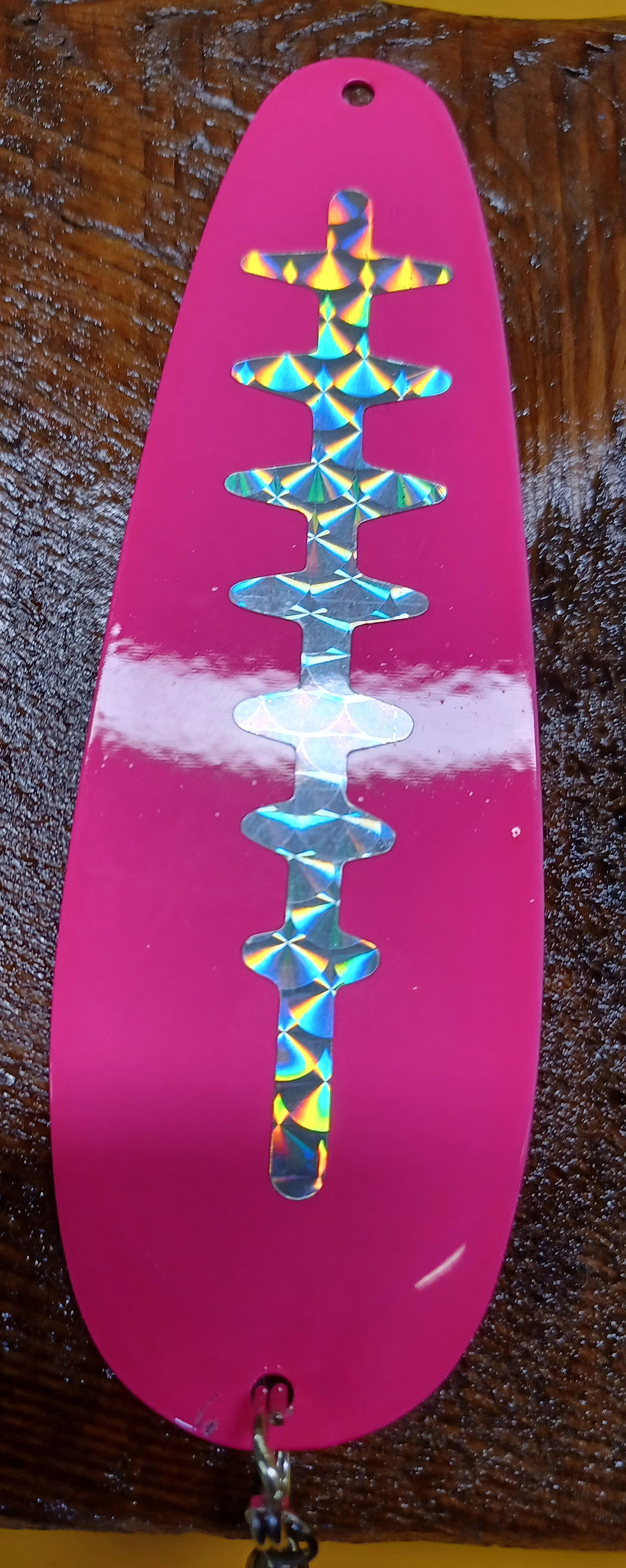Thumbnail: Action Trolling Blade  Neon Pink  with Silverscale Ladderback 