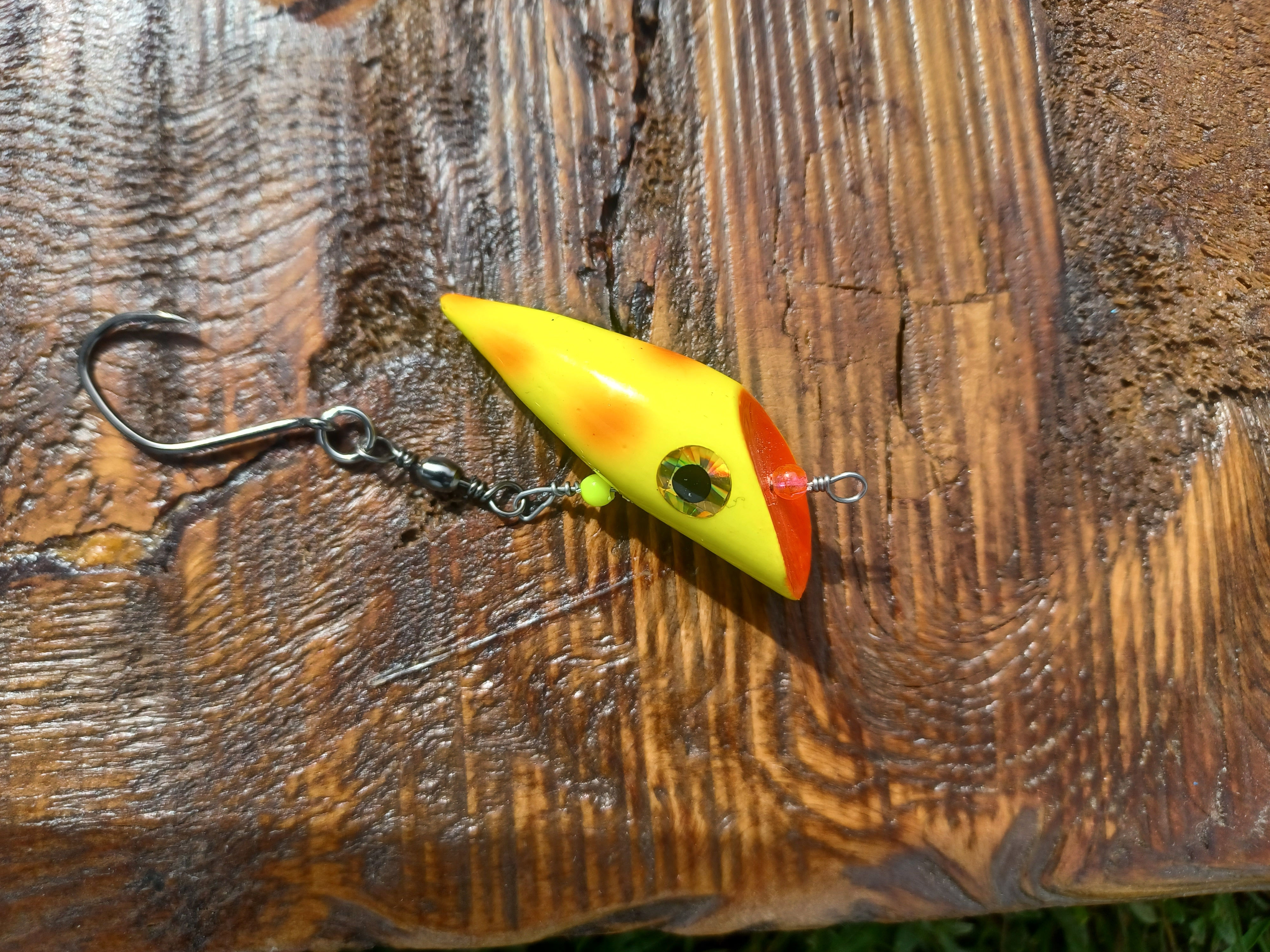 Kokanee/Trout Plug 2 inch. ( Neon Yellow with Red Spots)