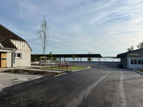 Terrassement réalisé pour Seine Grands Lacs par i-Terra à Mathaux, dans l'Aube, dans le Grand Est, en France