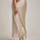 Thumbnail: Chalk Satin Maeve Skirt in champagne cream 