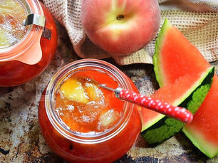 Confiture pastèque pêche : le soleil en pots ! 🍉🍑