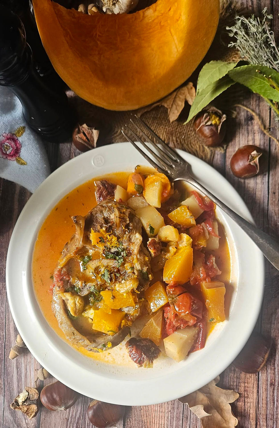 🍂 Osso buco d'automne au potiron, panais et orange