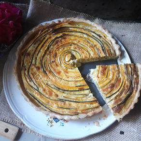 🌀 Tarte spirale bicolore aux courgettes