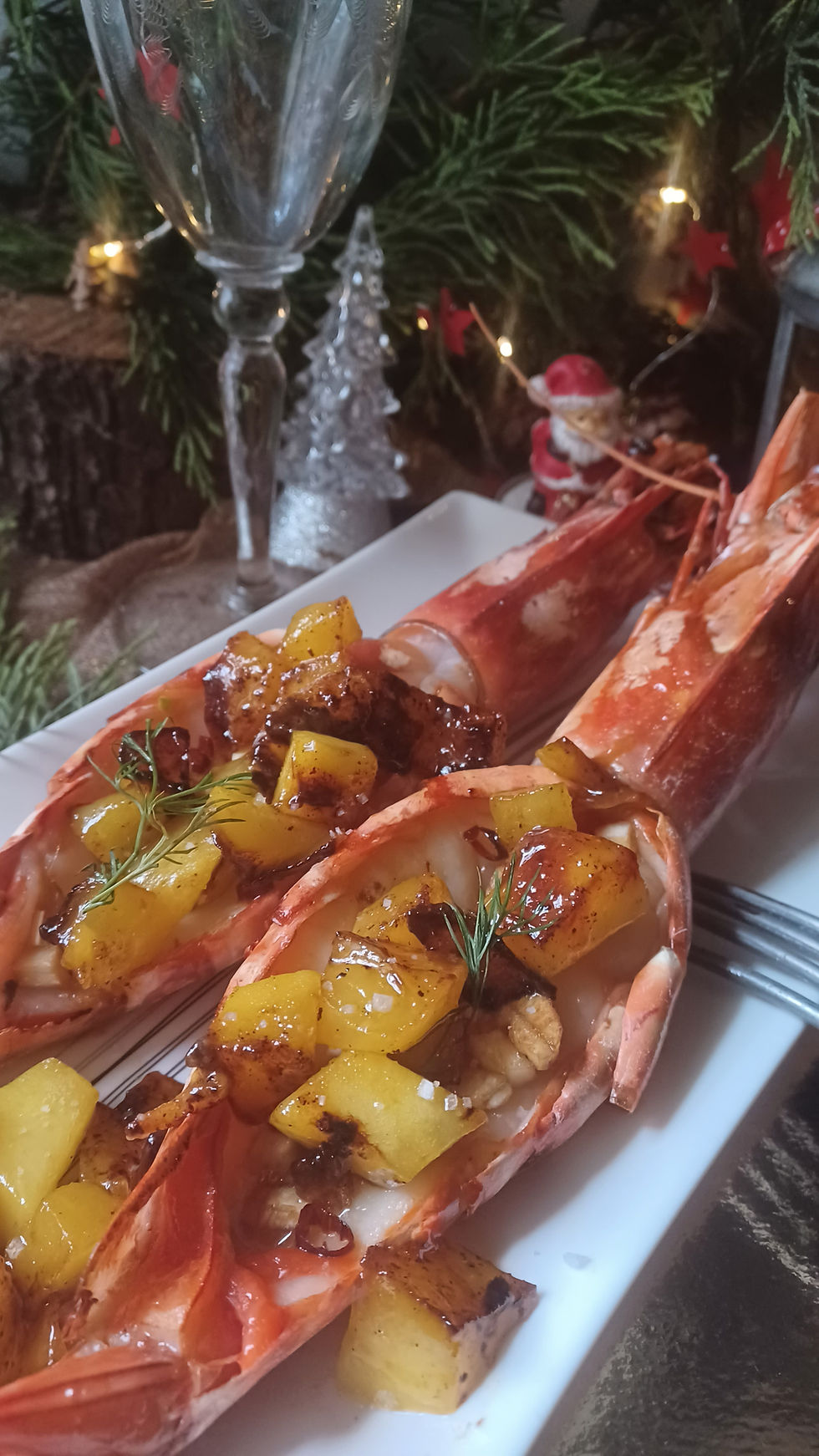 gambas géantes aux saveurs exotiques