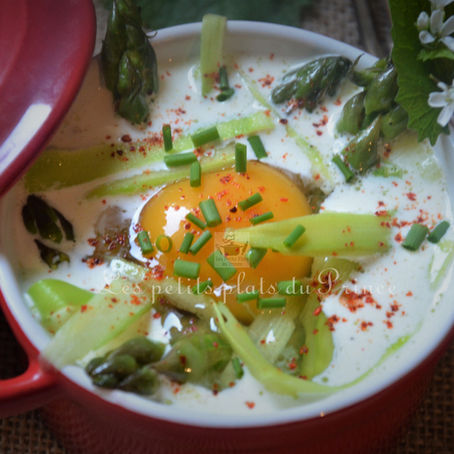 🥚🌿 Œuf cocotte aux asperges vertes de printemps