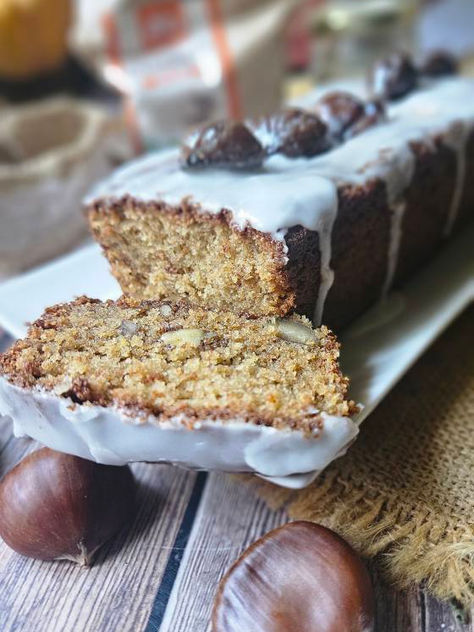 🍂 Cake moelleux à la châtaigne, miel de châtaignier et noix croquantes