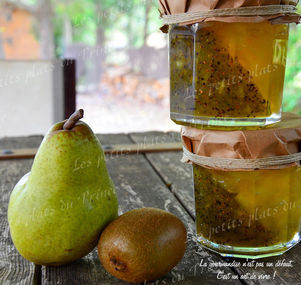 Confiture bicolore kiwi poire