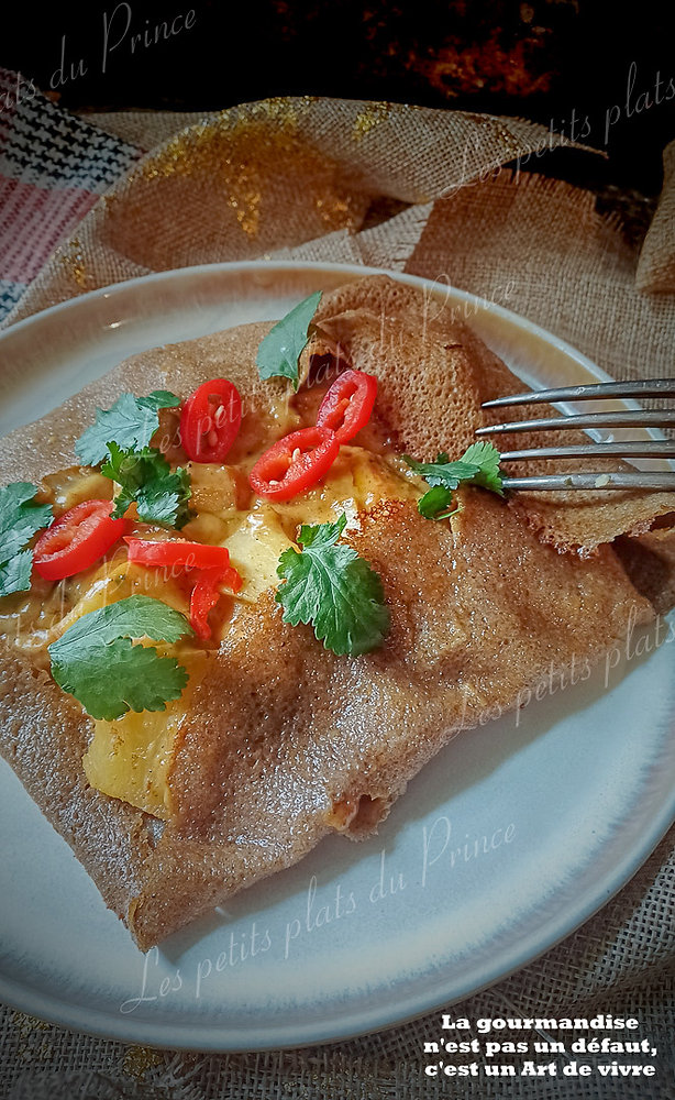🥥 Galette Pondichéry : poulet, curry et ananas — une galette exotique pour la Chandeleur