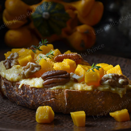 🥖 Tartines automnales à la courge butternut, houmous & noix