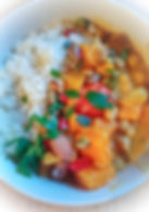 curry végétarien butternut coco