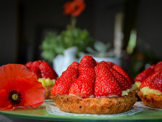 🍓🌺 Tartelettes aux fraises & sirop de coquelicot