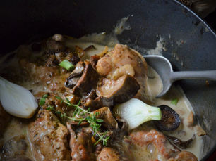 Mijoté de poulet aux cèpes