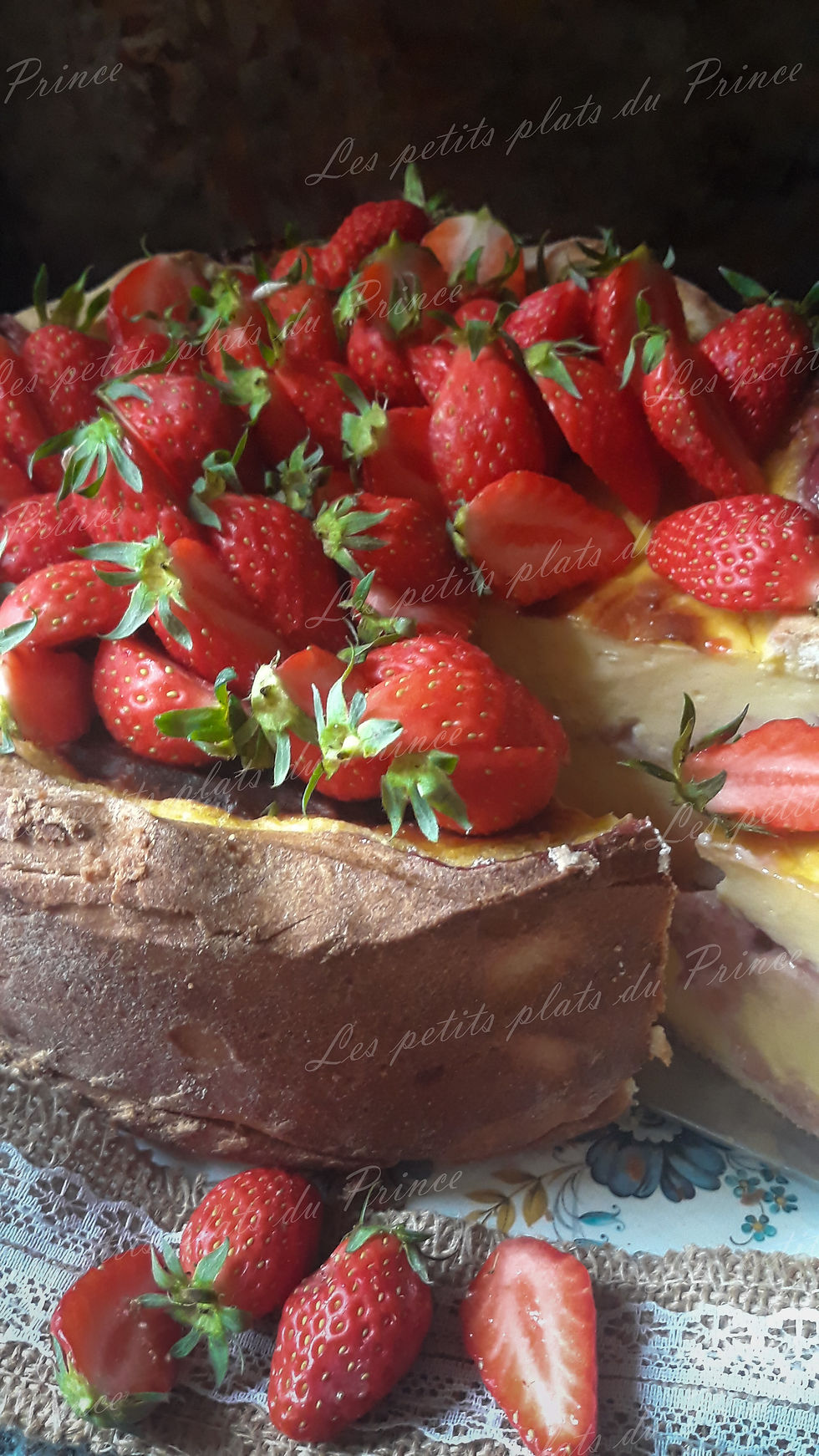Flan pâtissier aux fraises