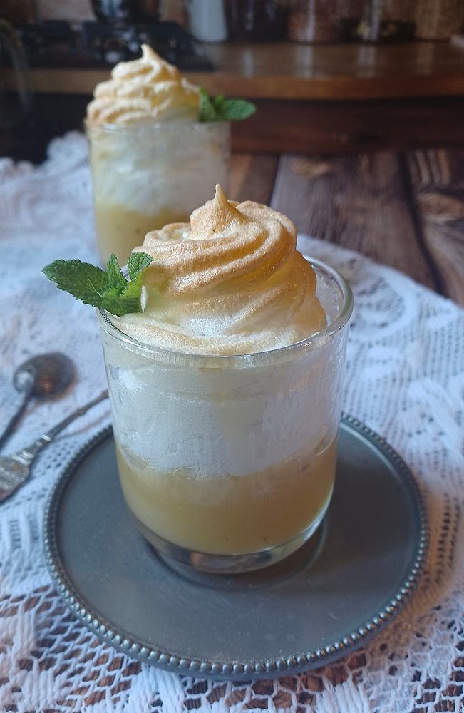 Verrines de compote meringuées façon Mojito 🍏🍋