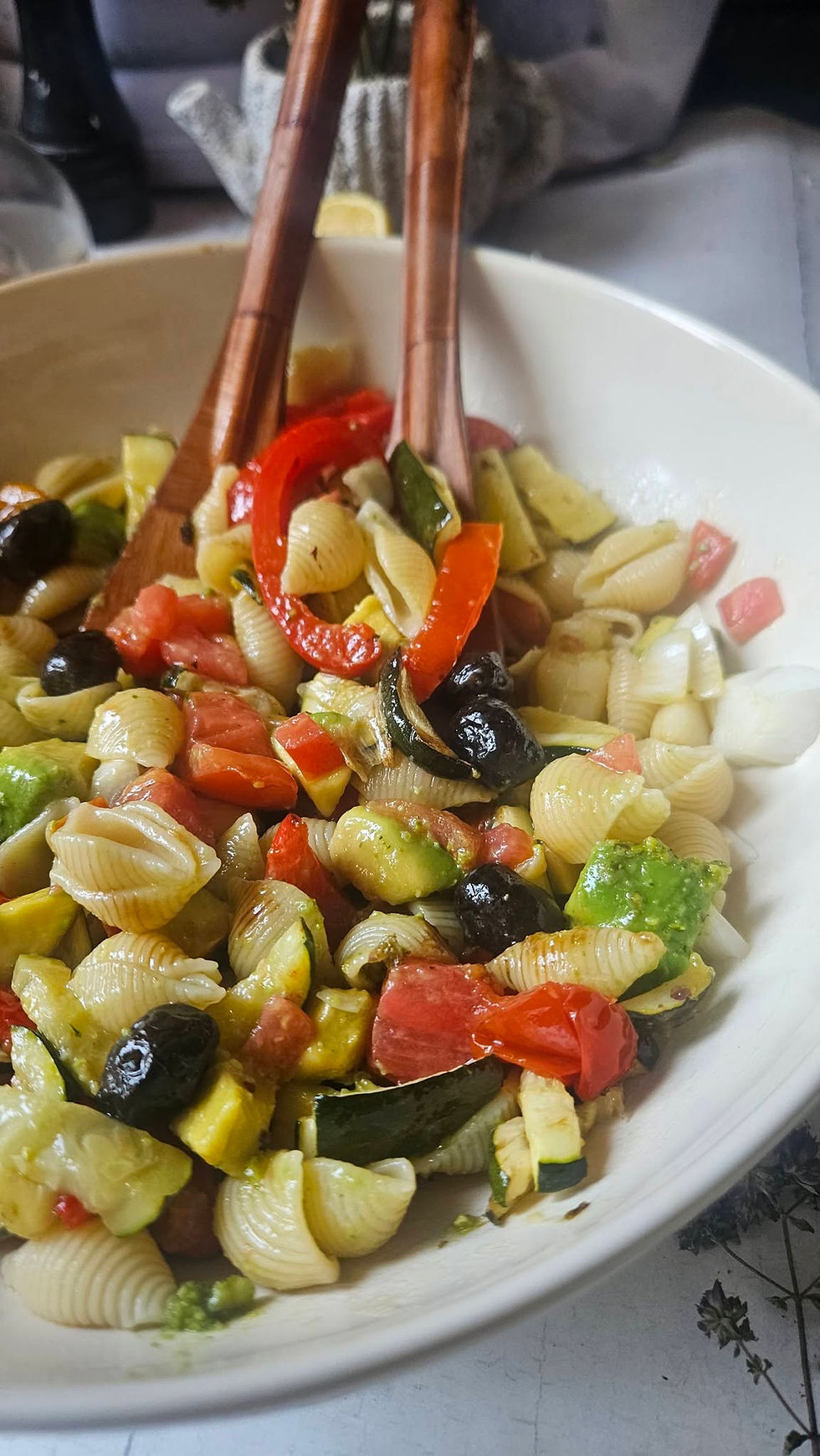 🌿 Salade de pâtes aux légumes grillés & citron-basilic