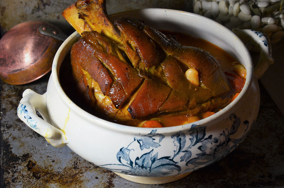 Jarret de porc et haricots blancs