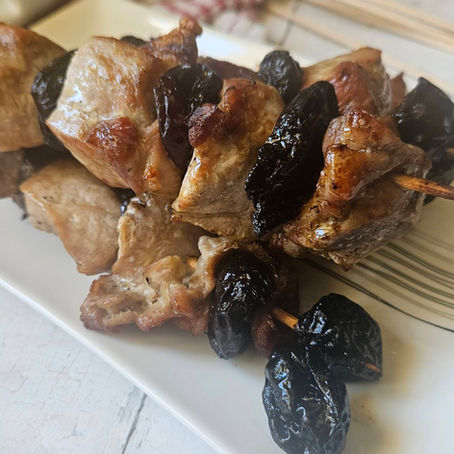 🌞 Brochettes de porc aux pruneaux